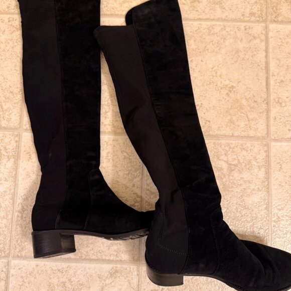 Stuart Weitzman Reserve Black Suede Over-the-Knee Boots - Size 36 - Picture 2 of 13